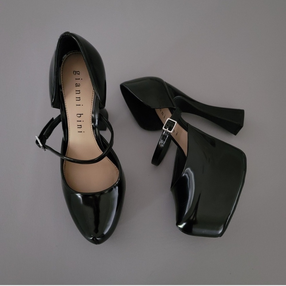 Gianni Bini Quincy Mary Jane Black Platform Pumps - Picture 8 of 9